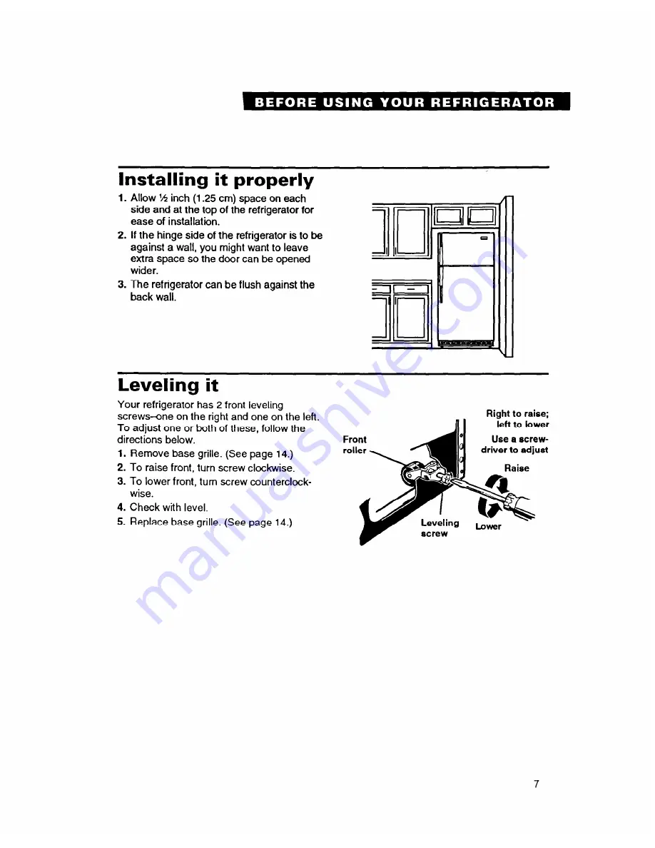 Whirlpool RT17DK Using Manual Download Page 7