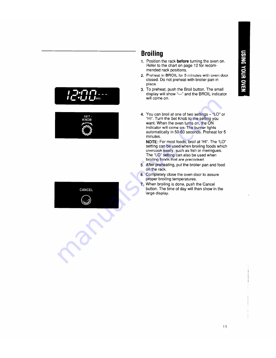 Whirlpool SB160PEX Use & Care Manual Download Page 11