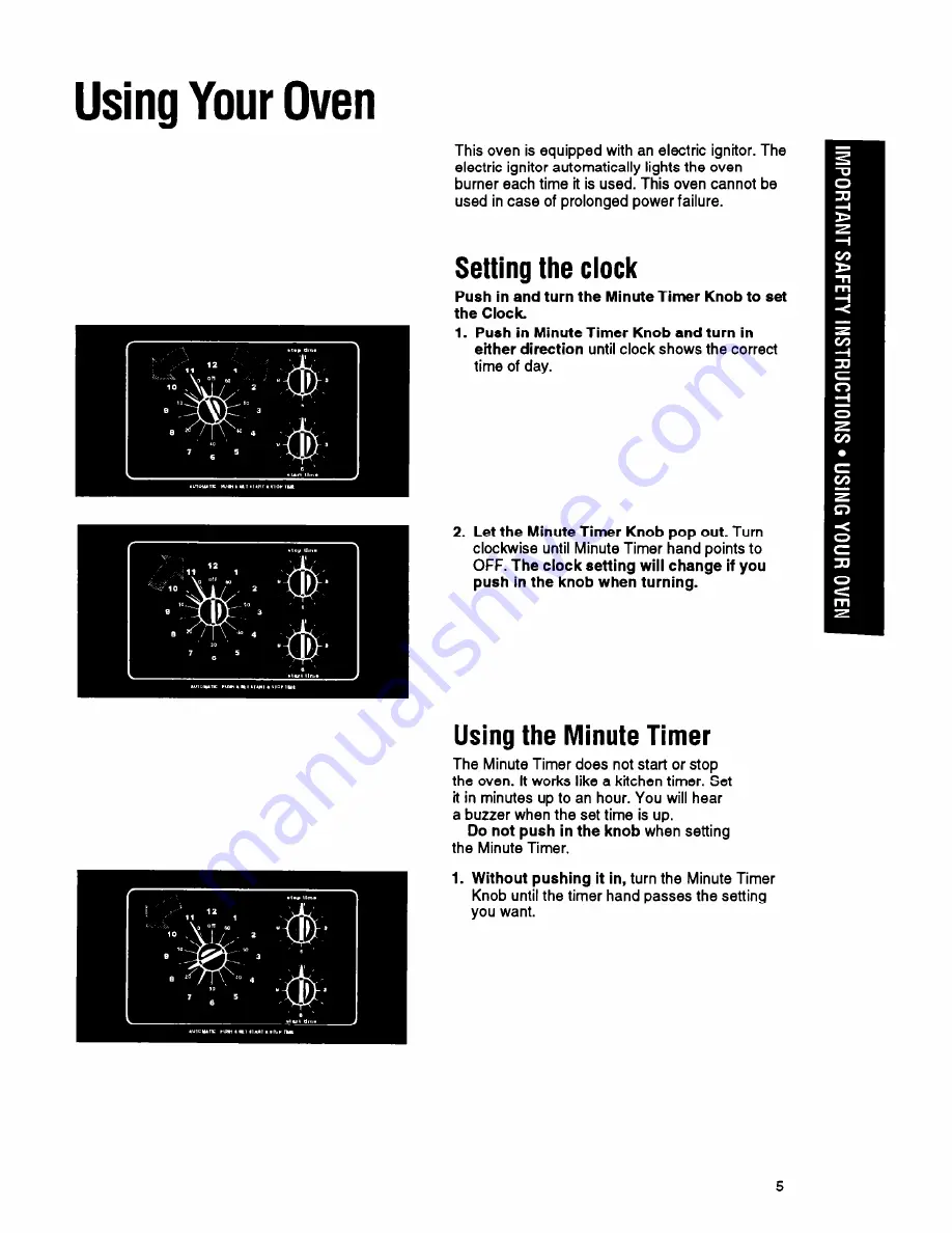 Whirlpool SBl3OPER Use And Care Manual Download Page 5