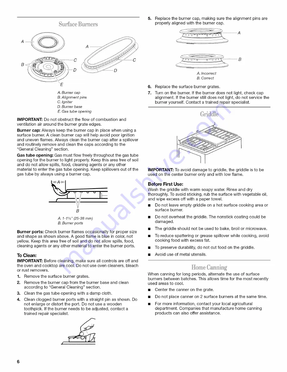 Whirlpool SF216LXSM2 Use & Care Manual Download Page 6