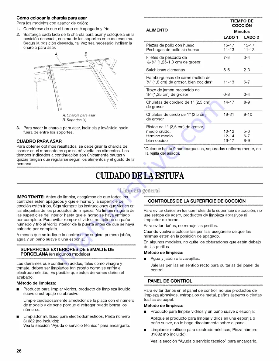 Whirlpool SF216LXSM2 Скачать руководство пользователя страница 26