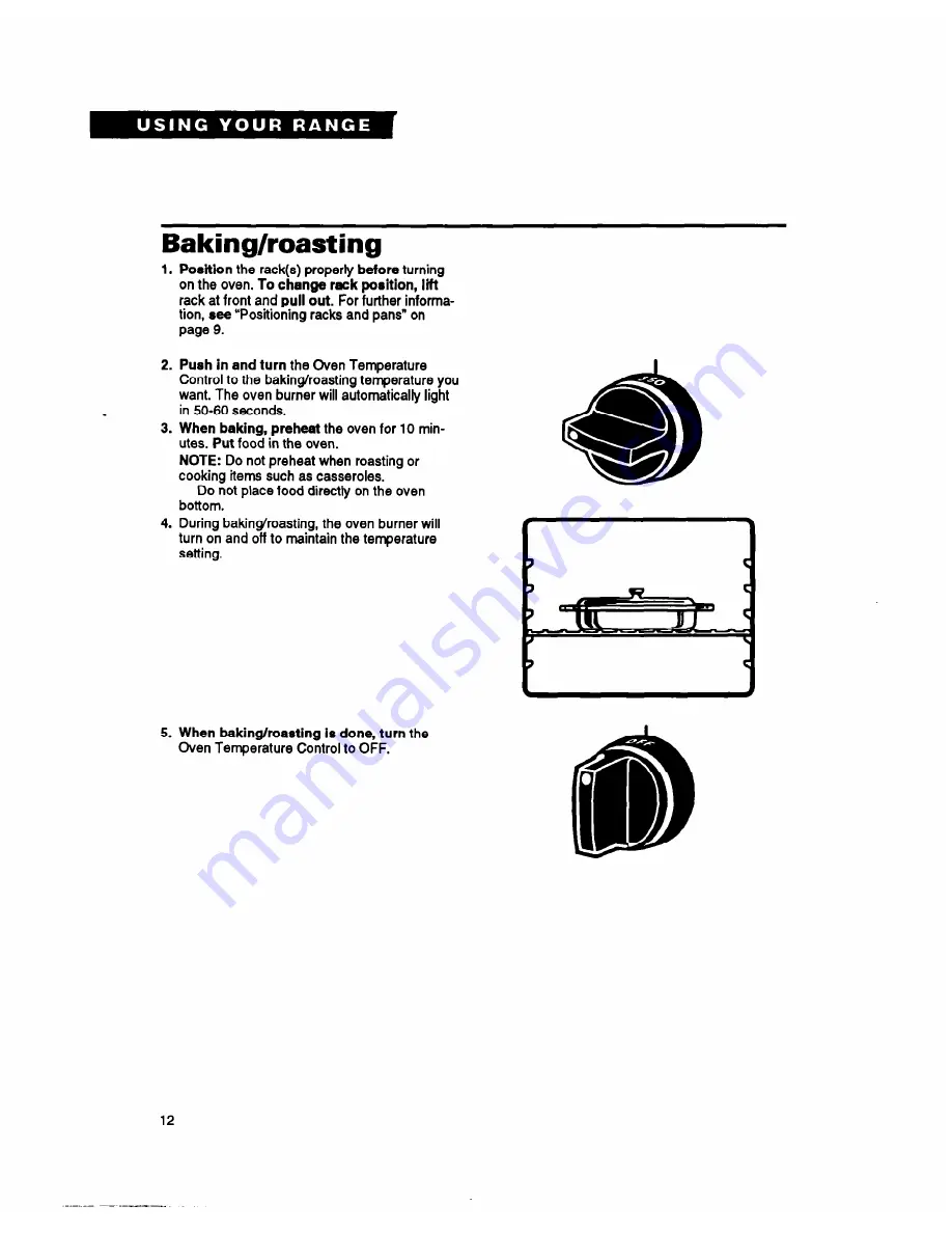 Whirlpool SF317PCY Скачать руководство пользователя страница 12