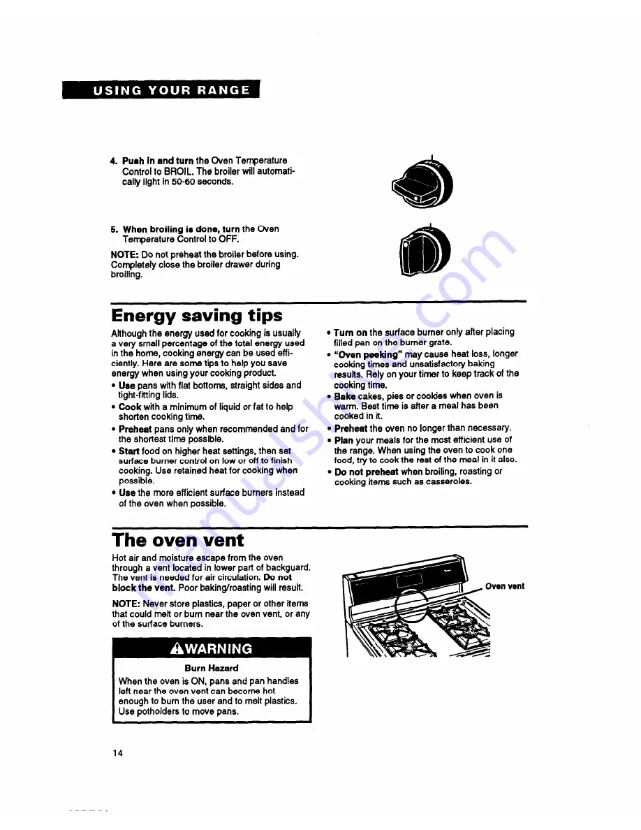 Whirlpool SF317PCY Use And Care Manual Download Page 14