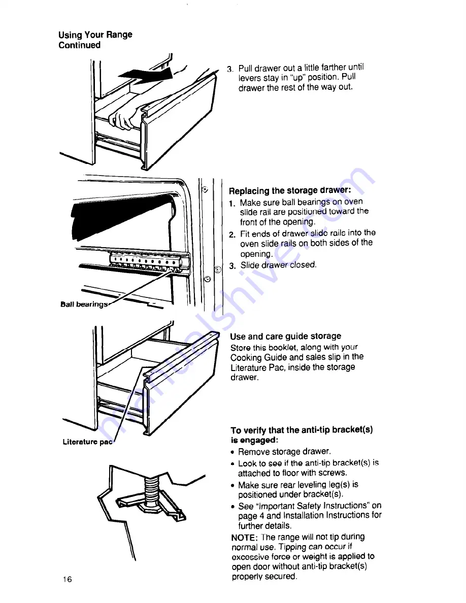 Whirlpool SF375PEW Use And Care Manual Download Page 16