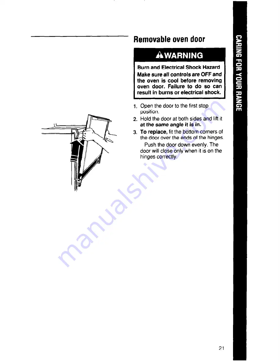 Whirlpool SF375PEW Use And Care Manual Download Page 21