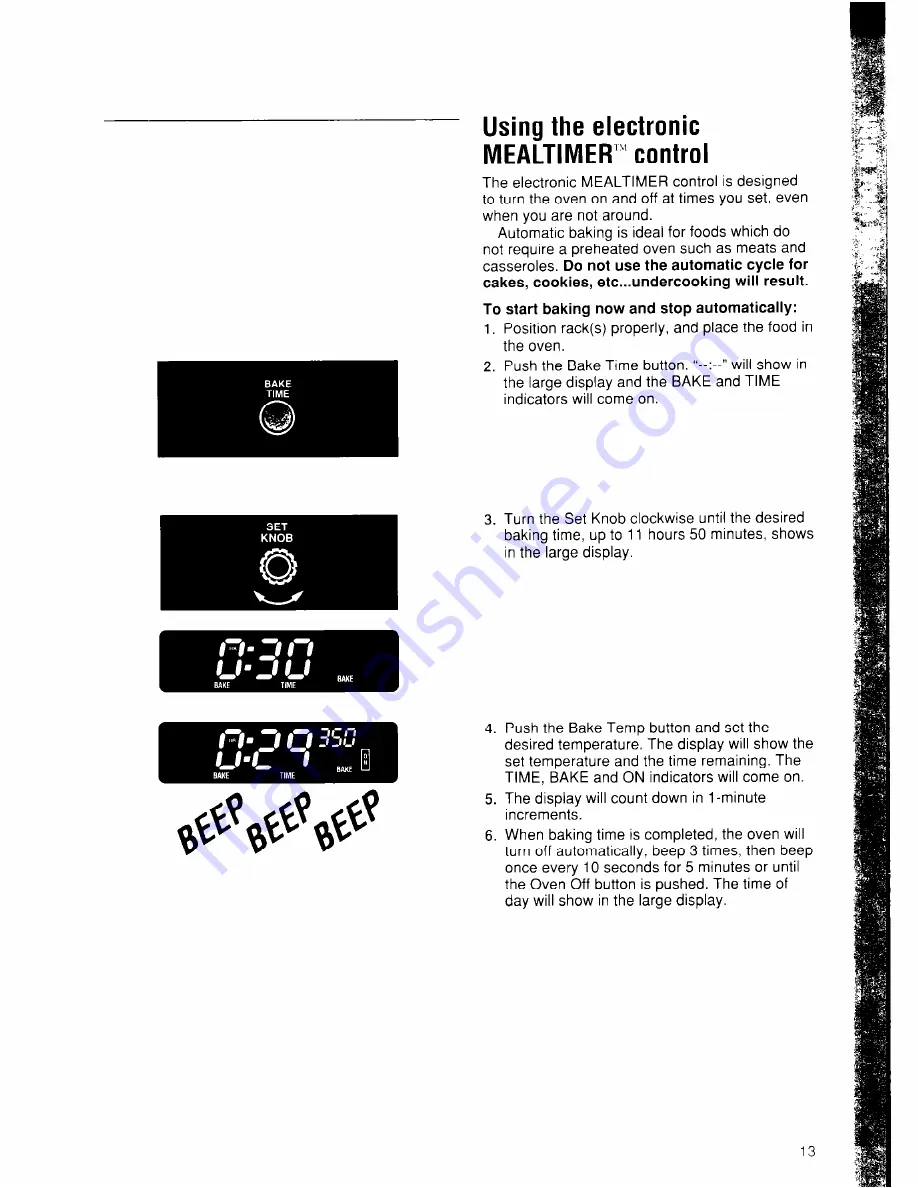 Whirlpool SF385PEW Use And Care Manual Download Page 13