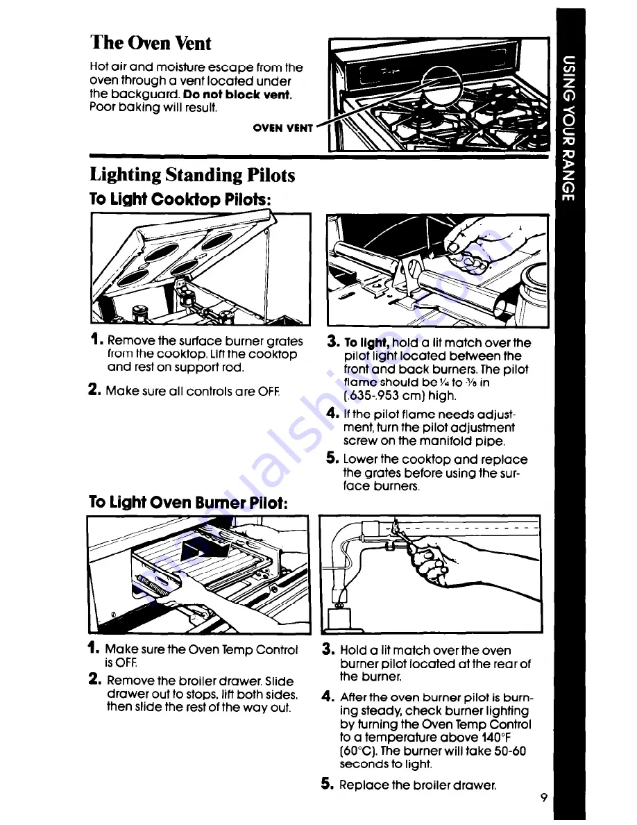 Whirlpool SFOlOOSR/ER Use And Care Manual Download Page 9