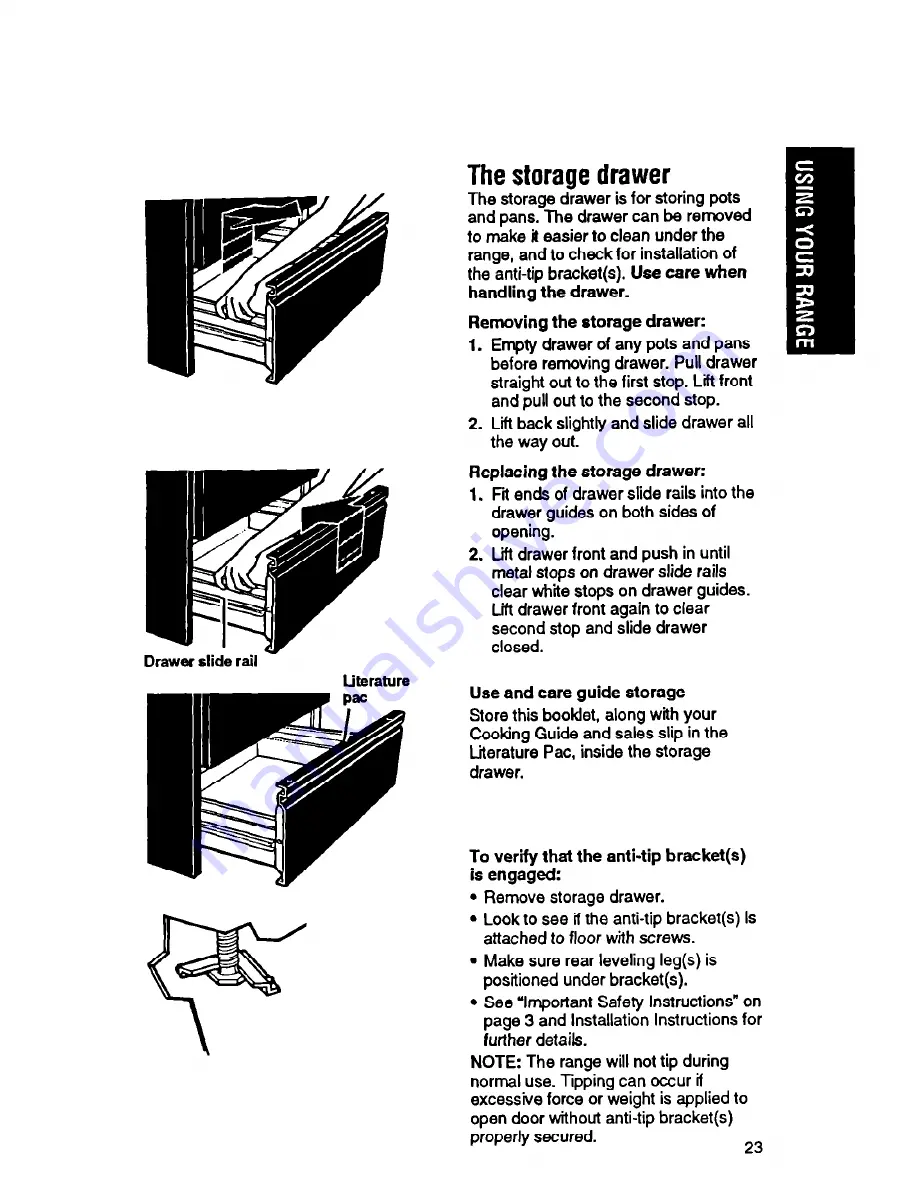 Whirlpool SS373PEX Use And Care Manual Download Page 23