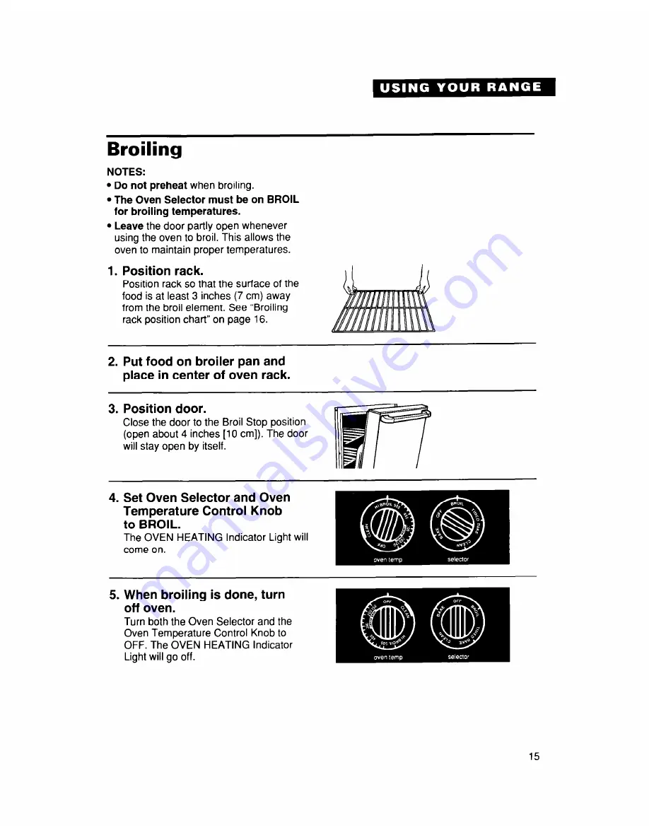 Whirlpool TER50W0D Use And Care Manual Download Page 15