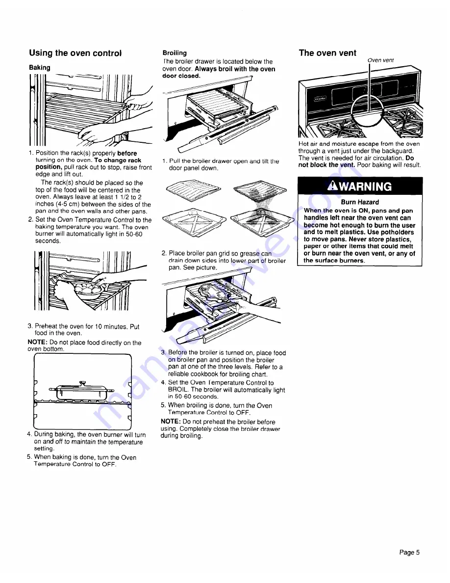 Whirlpool TGR51WOW Use & Care Manual Download Page 5