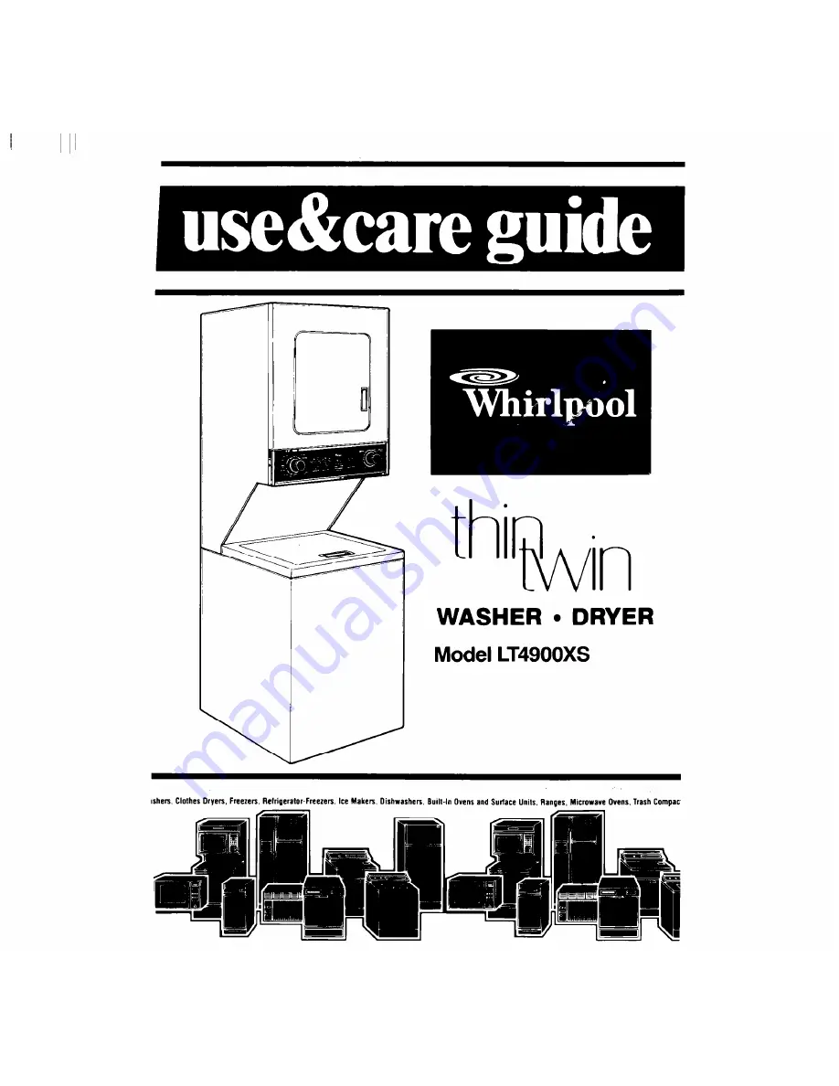 Whirlpool Thin Twin LT4900XS Скачать руководство пользователя страница 1