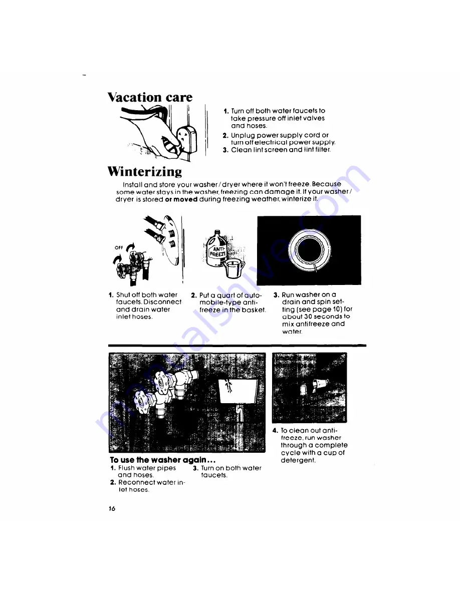 Whirlpool Thin Twin LT5000XM Use & Care Manual Download Page 16