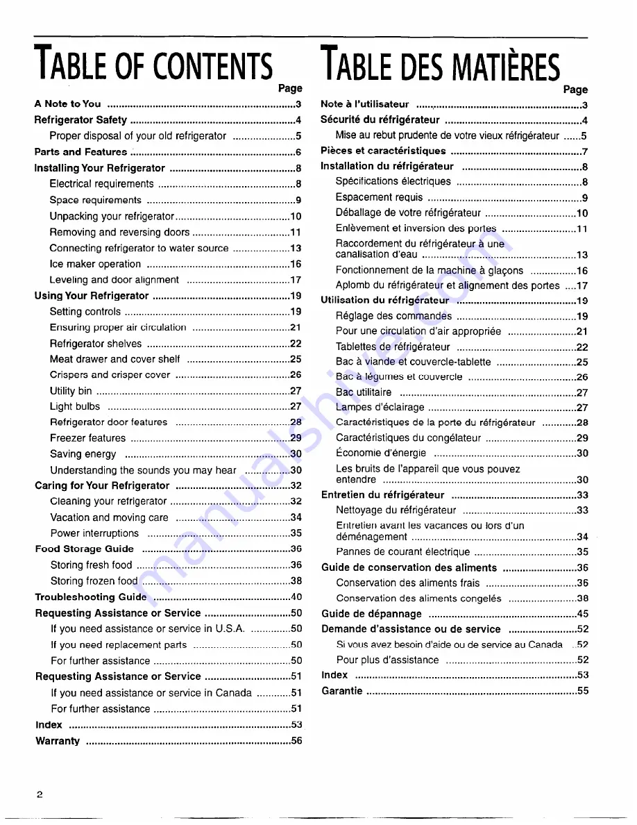 Whirlpool TimeSmart EB22DKXFB00 Use & Care Manual Download Page 2