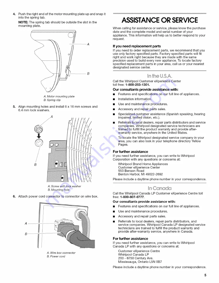 Whirlpool UXB0600DYS Installation Instructions Manual Download Page 5