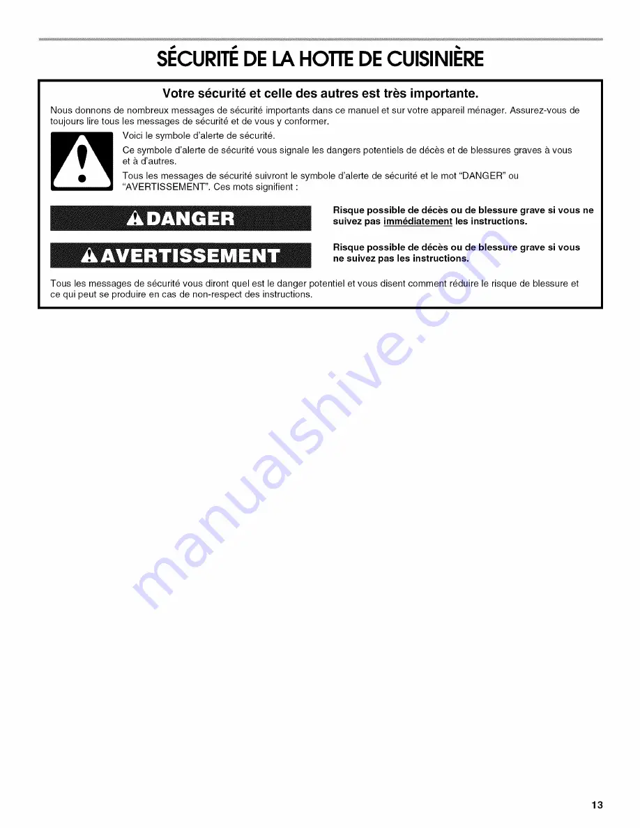 Whirlpool UXT4030AYS0 Installation Instructions And Use & Care Manual Download Page 13