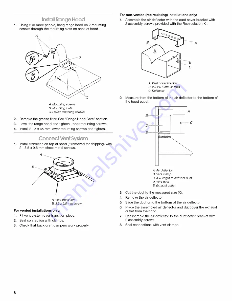 Whirlpool UXW7324BSS0 Installation Instructions And Use & Care Manual Download Page 8