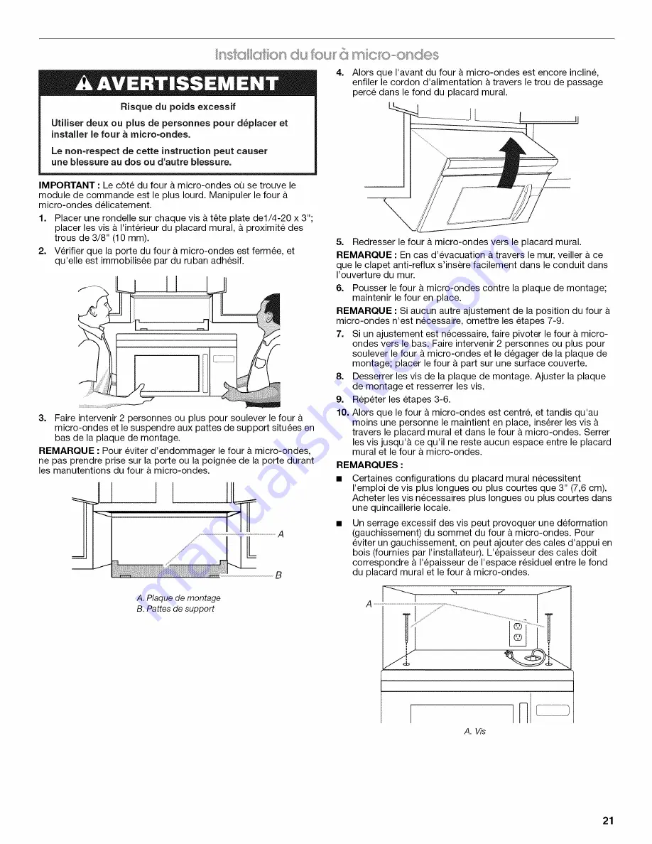 Whirlpool w1023b255a Скачать руководство пользователя страница 21