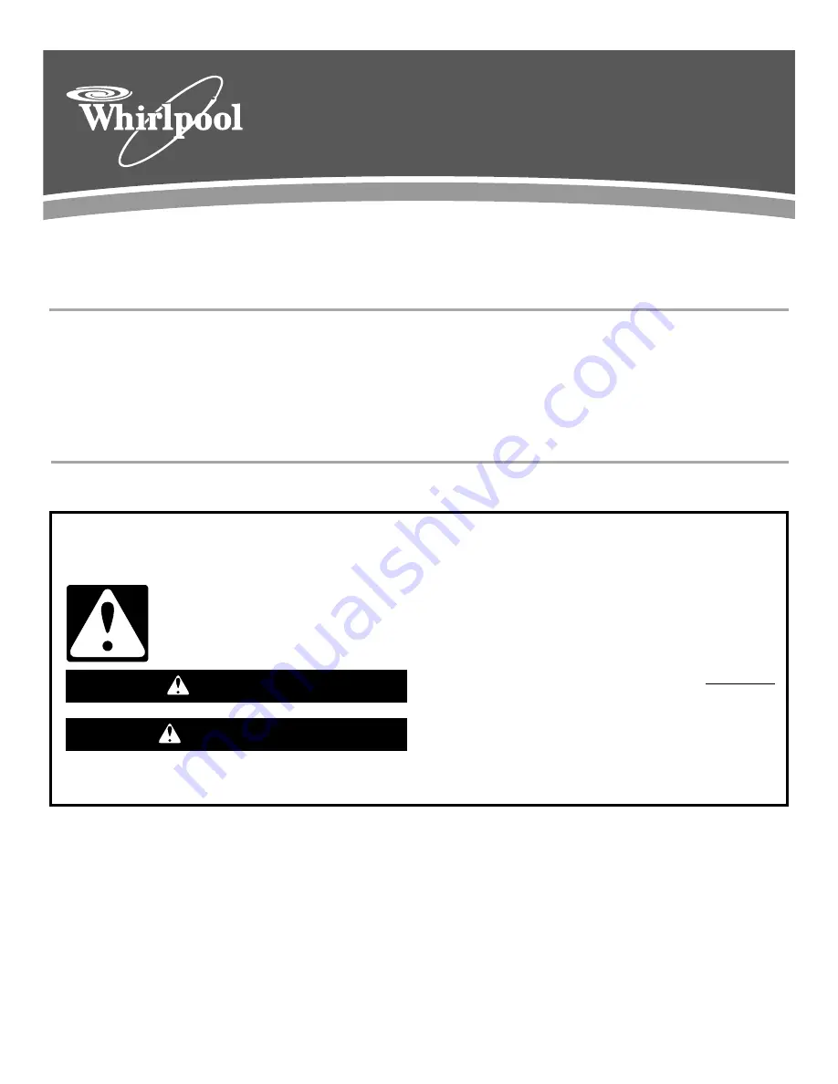 Whirlpool W10315410A User Manual Download Page 1