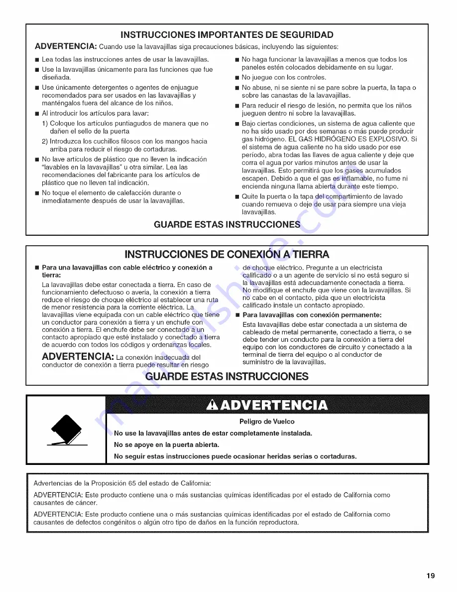 Whirlpool w10596244a Use & Care Manual Download Page 19