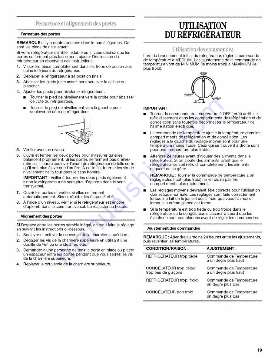 Whirlpool W1RXNGFXD00 User Instructions Download Page 19