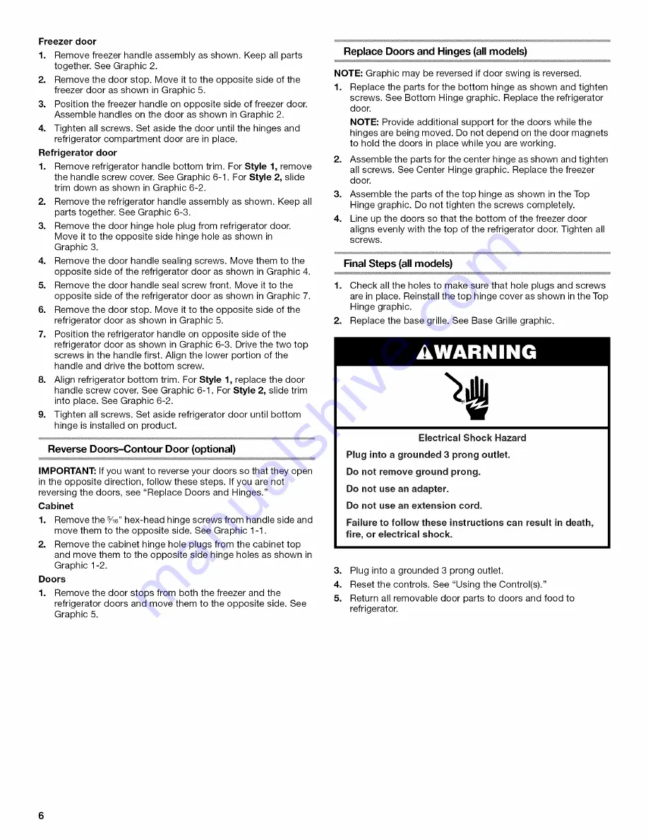 Whirlpool W1TXEMMWQ User Manual Download Page 6