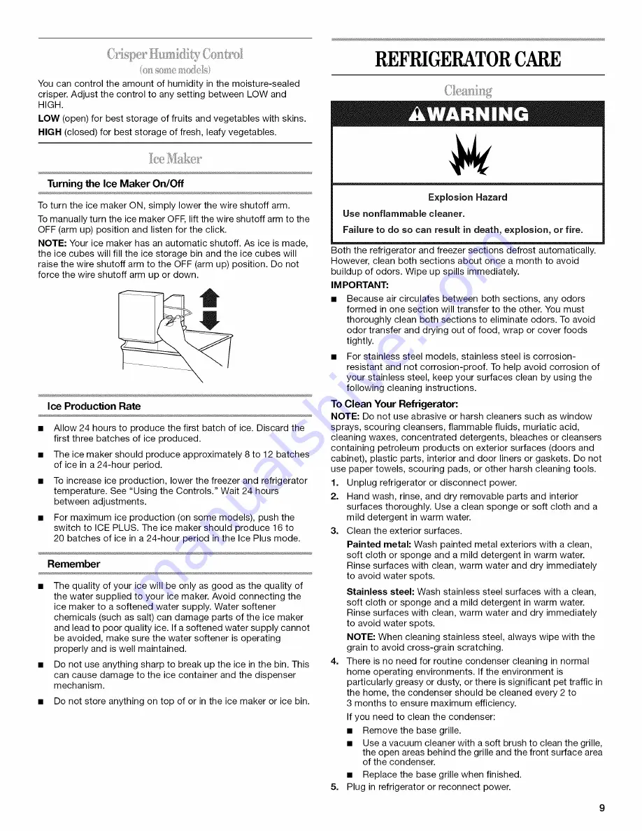 Whirlpool W1TXEMMWQ User Manual Download Page 9