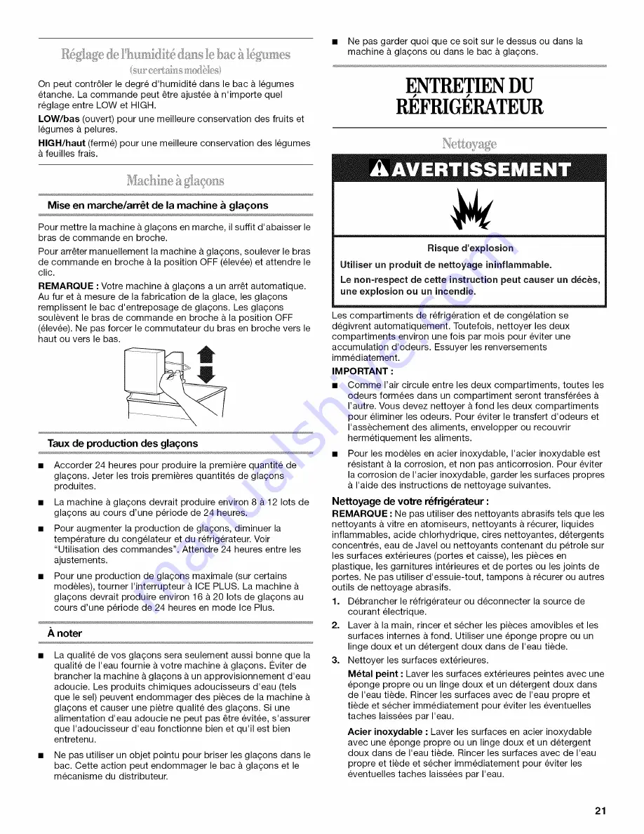 Whirlpool W1TXEMMWQ User Manual Download Page 21