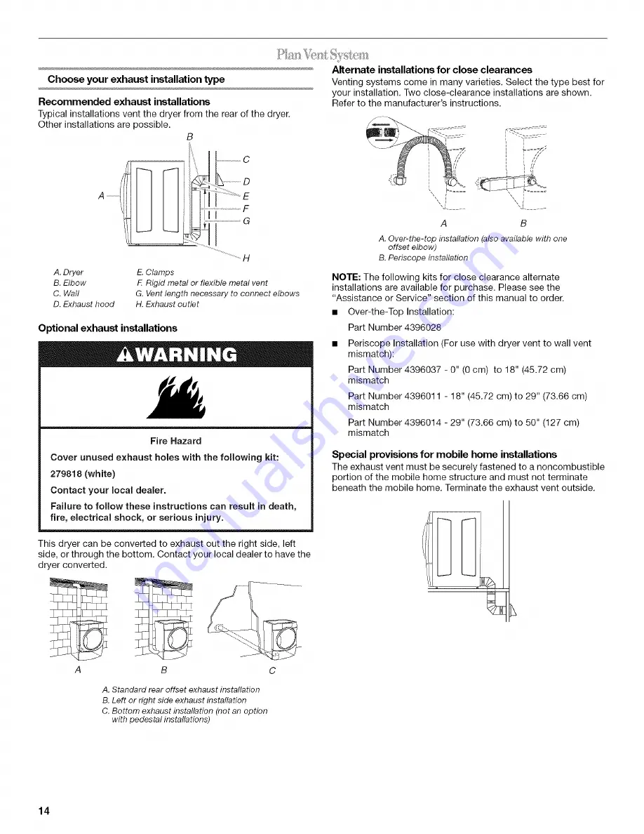 Whirlpool WED8410SW Скачать руководство пользователя страница 14