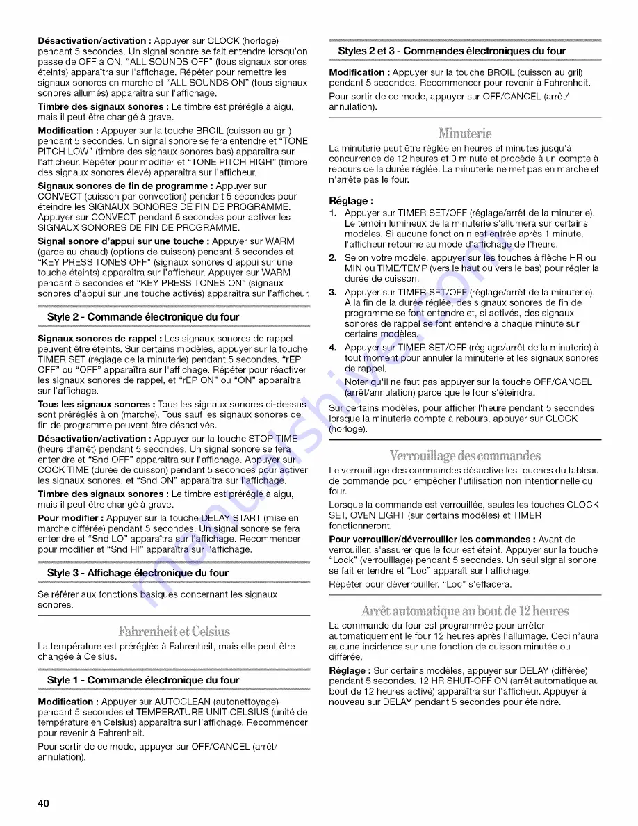 Whirlpool WERP3100PB4 Use & Care Manual Download Page 40