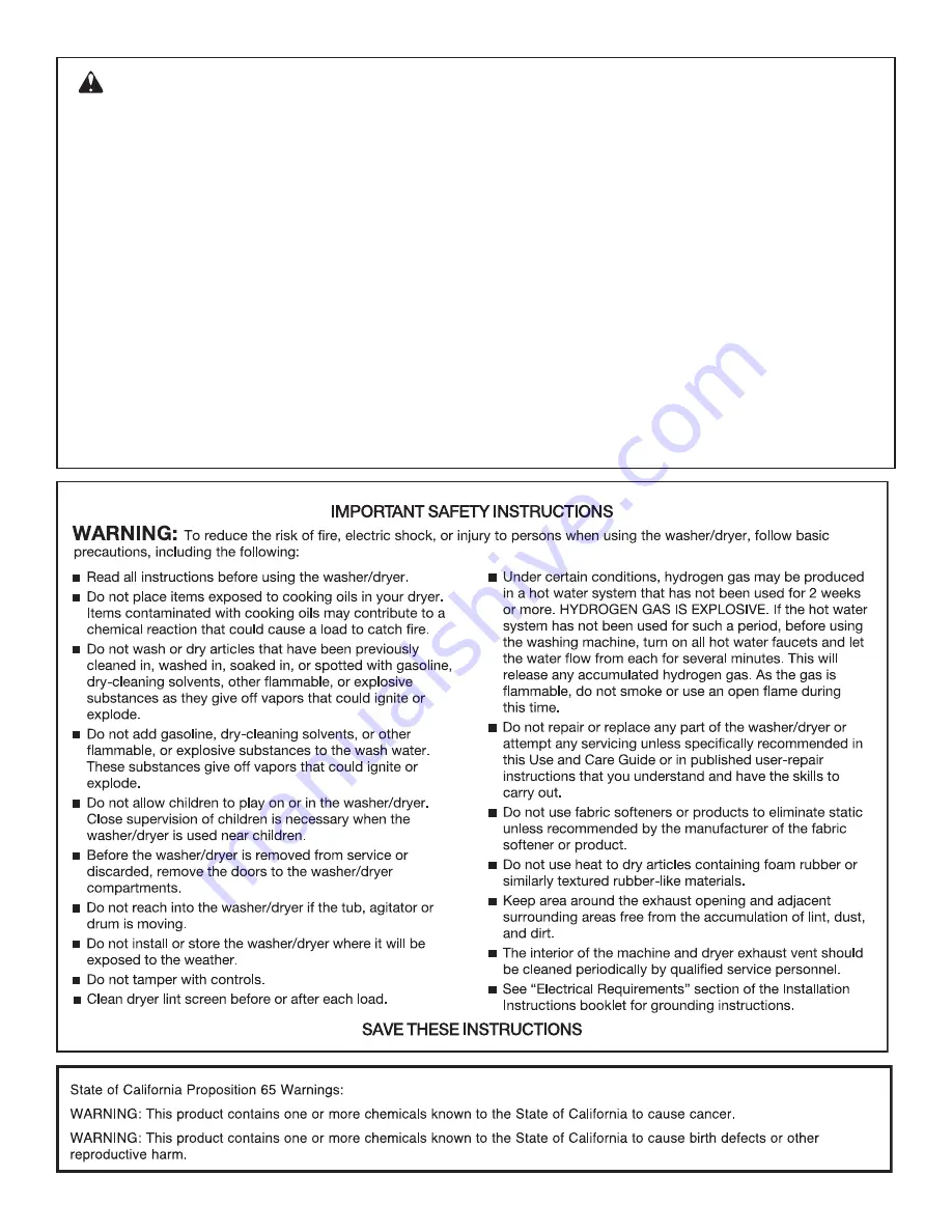 Whirlpool WET4027HW Use And Care Manual Download Page 3