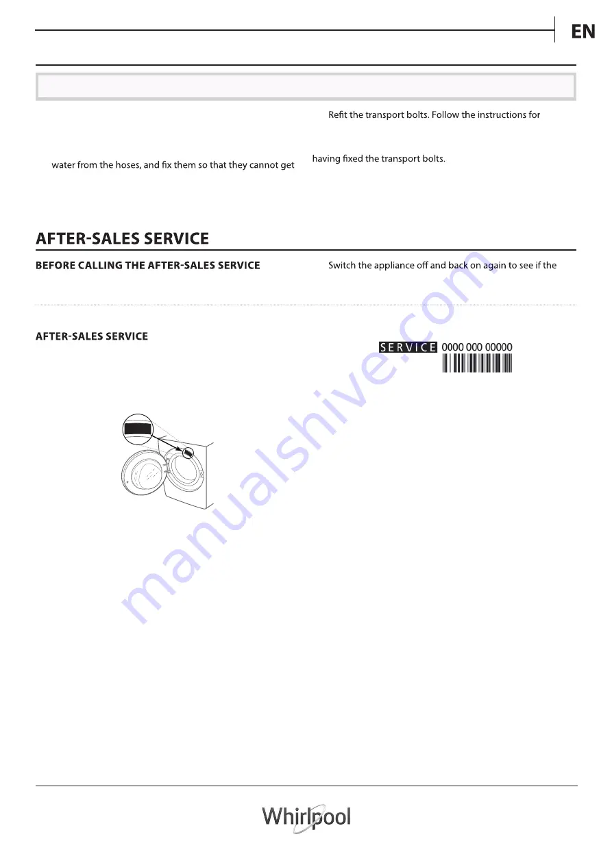 Whirlpool WFCI75430 Health & Safety, Use & Care And Installation Manual Download Page 11