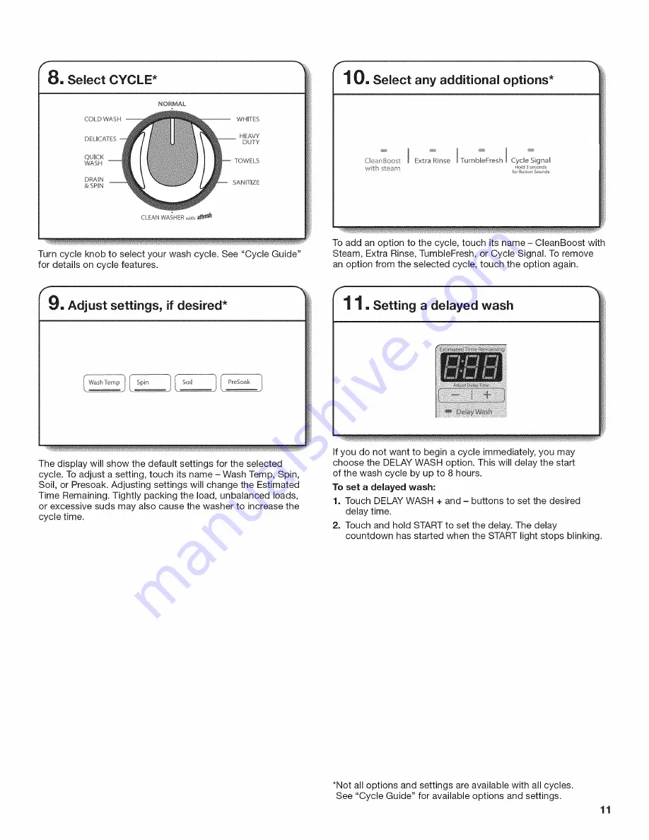 Whirlpool WFW8640BC2 Скачать руководство пользователя страница 11