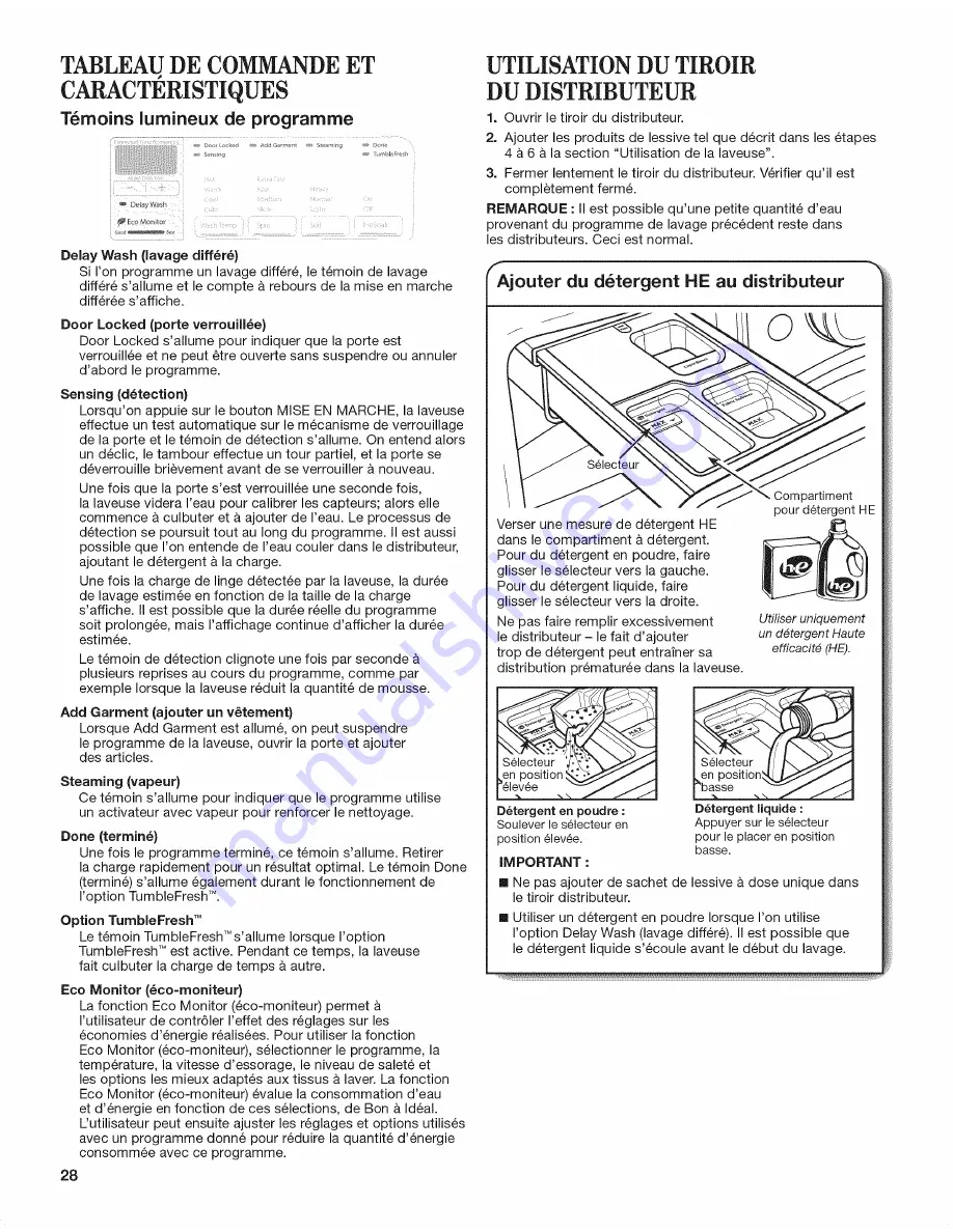 Whirlpool WFW86HEBC0 Скачать руководство пользователя страница 28