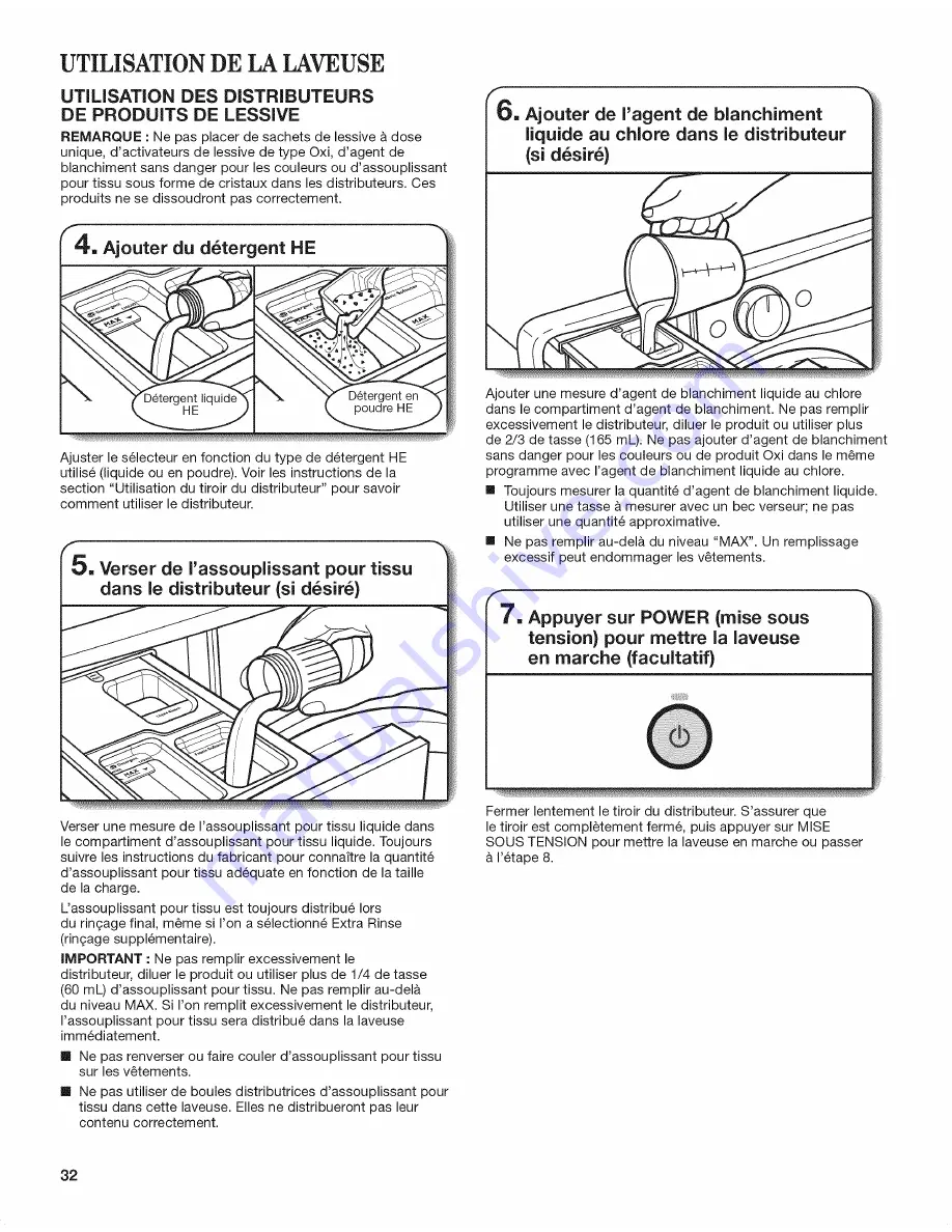 Whirlpool WFW86HEBC0 Use & Care Manual Download Page 32