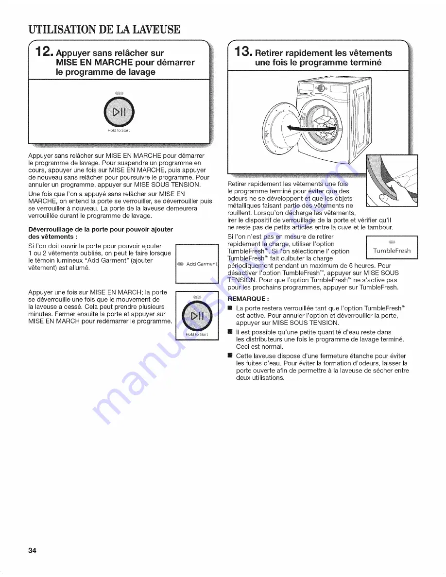 Whirlpool WFW86HEBC0 Скачать руководство пользователя страница 34