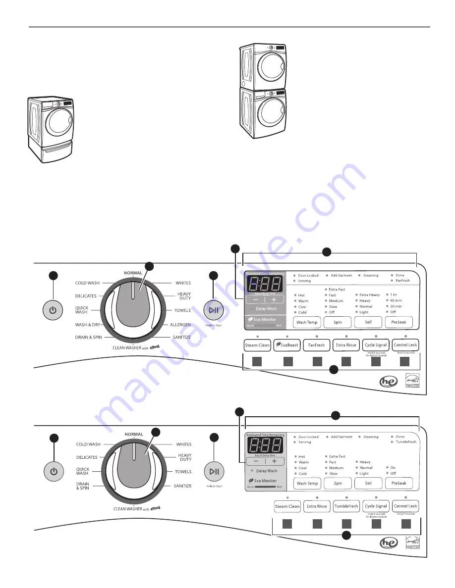 Whirlpool WFW87HE Use & Care Manual Download Page 25