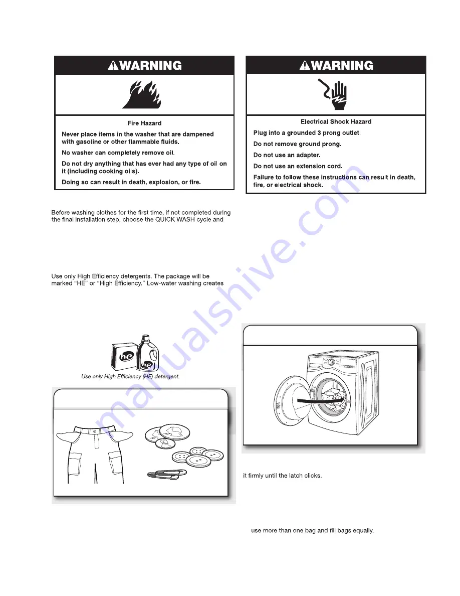 Whirlpool WFW94HEX Series Скачать руководство пользователя страница 22