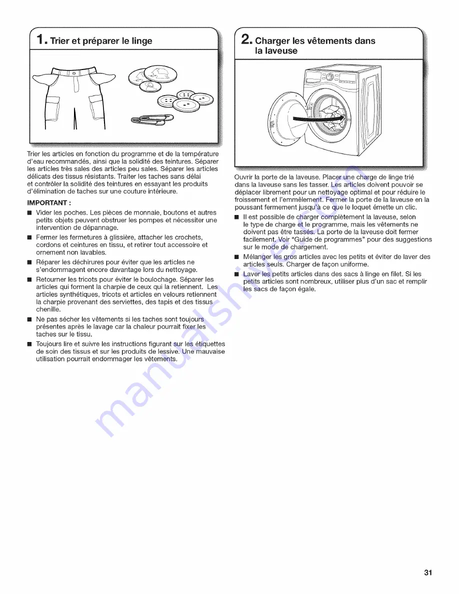 Whirlpool WFW94HEXL1 Use & Care Manual Download Page 31