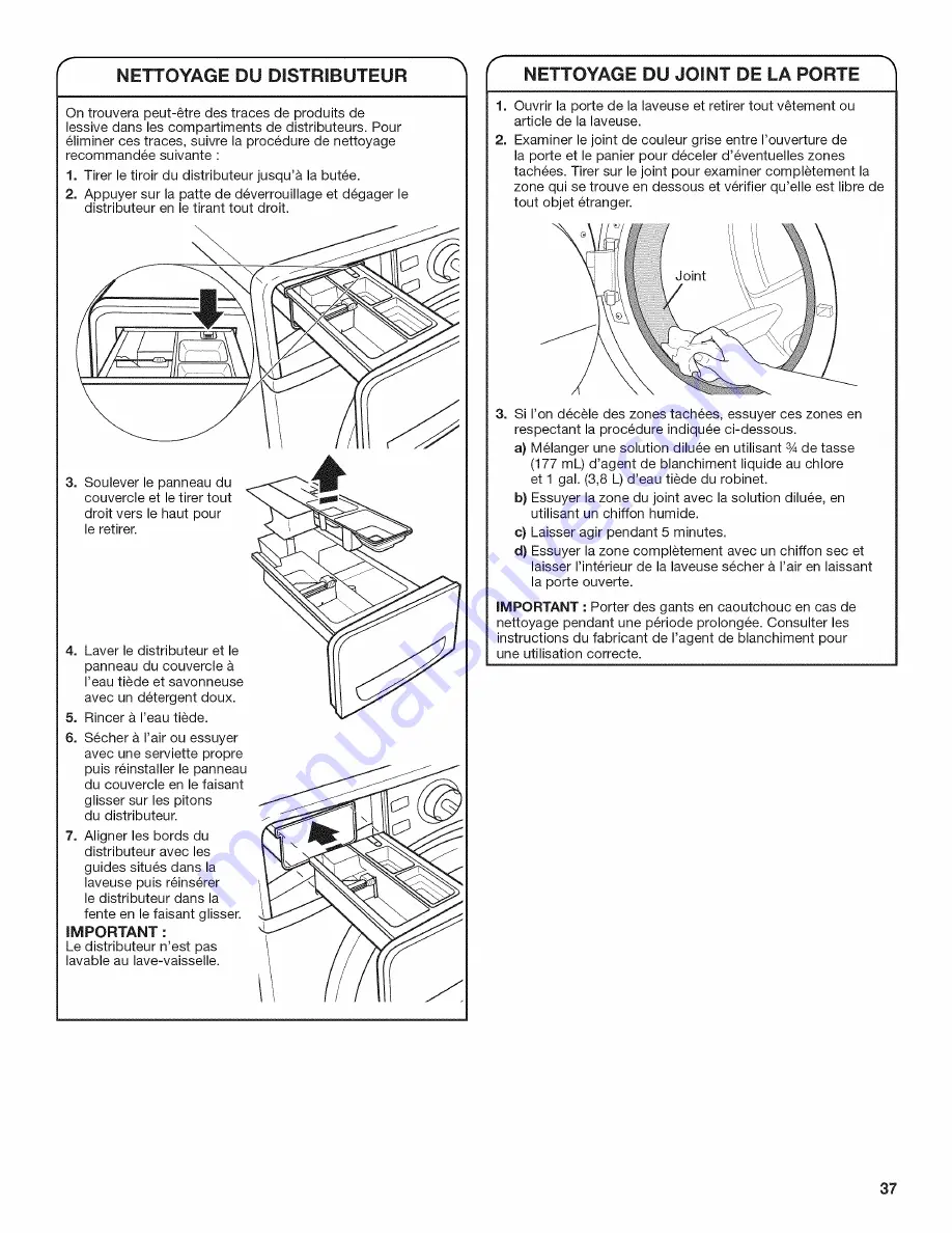 Whirlpool WFW94HEXL1 Use & Care Manual Download Page 37