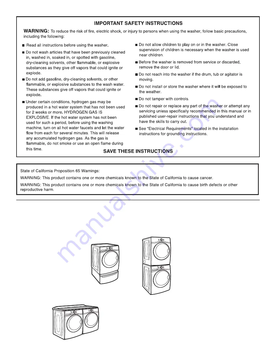 Whirlpool WFW94HEXR Use And Care Manual Download Page 3