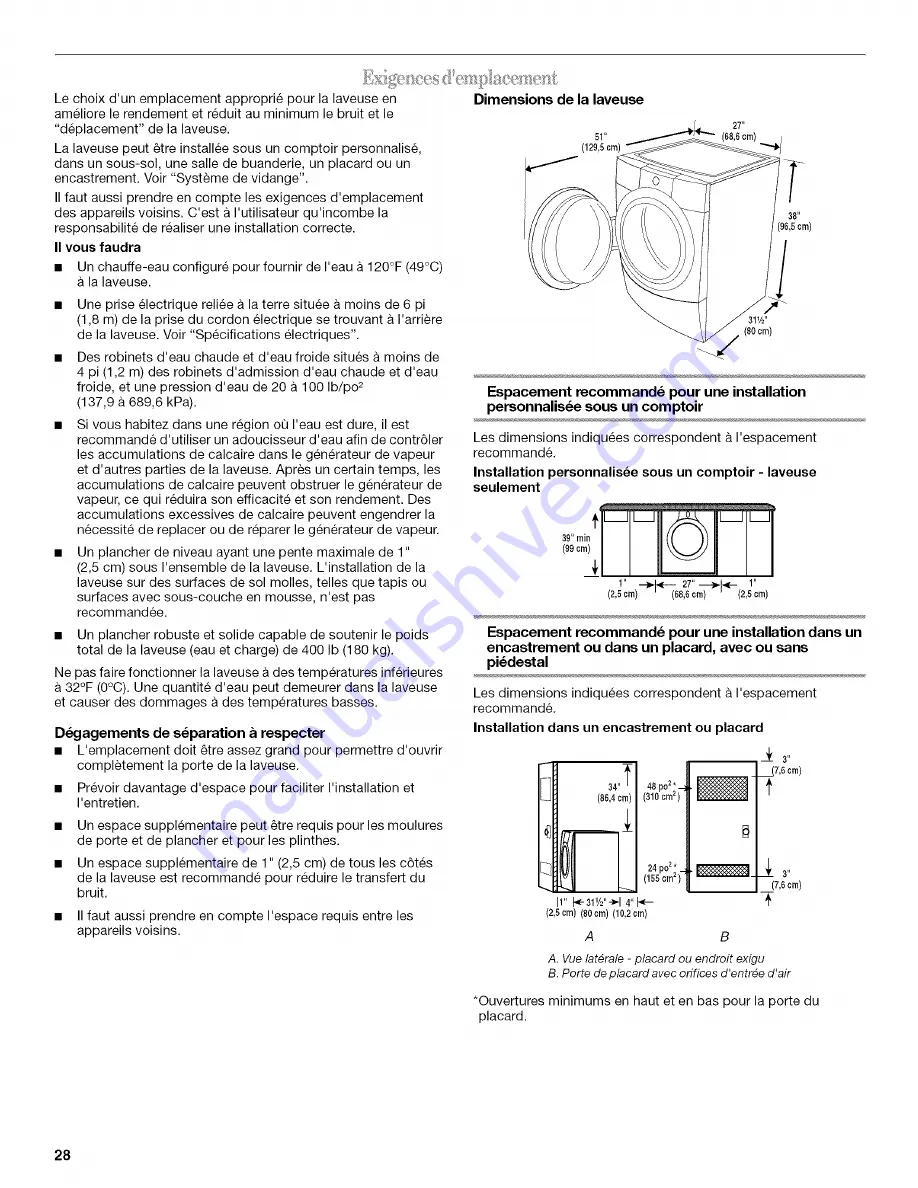 Whirlpool WFW9500TC00 Скачать руководство пользователя страница 28