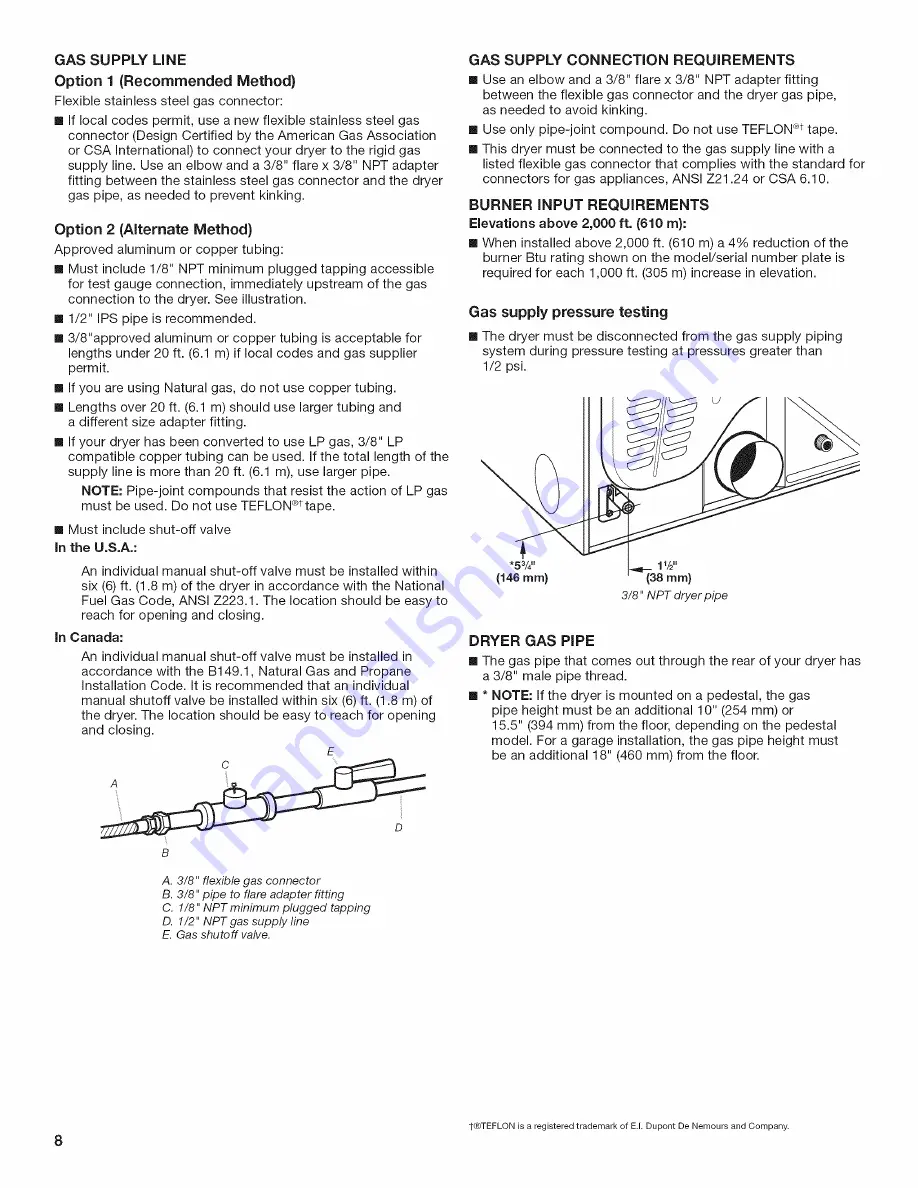 Whirlpool WGD97HEXL0 Installation Instructions Manual Download Page 8