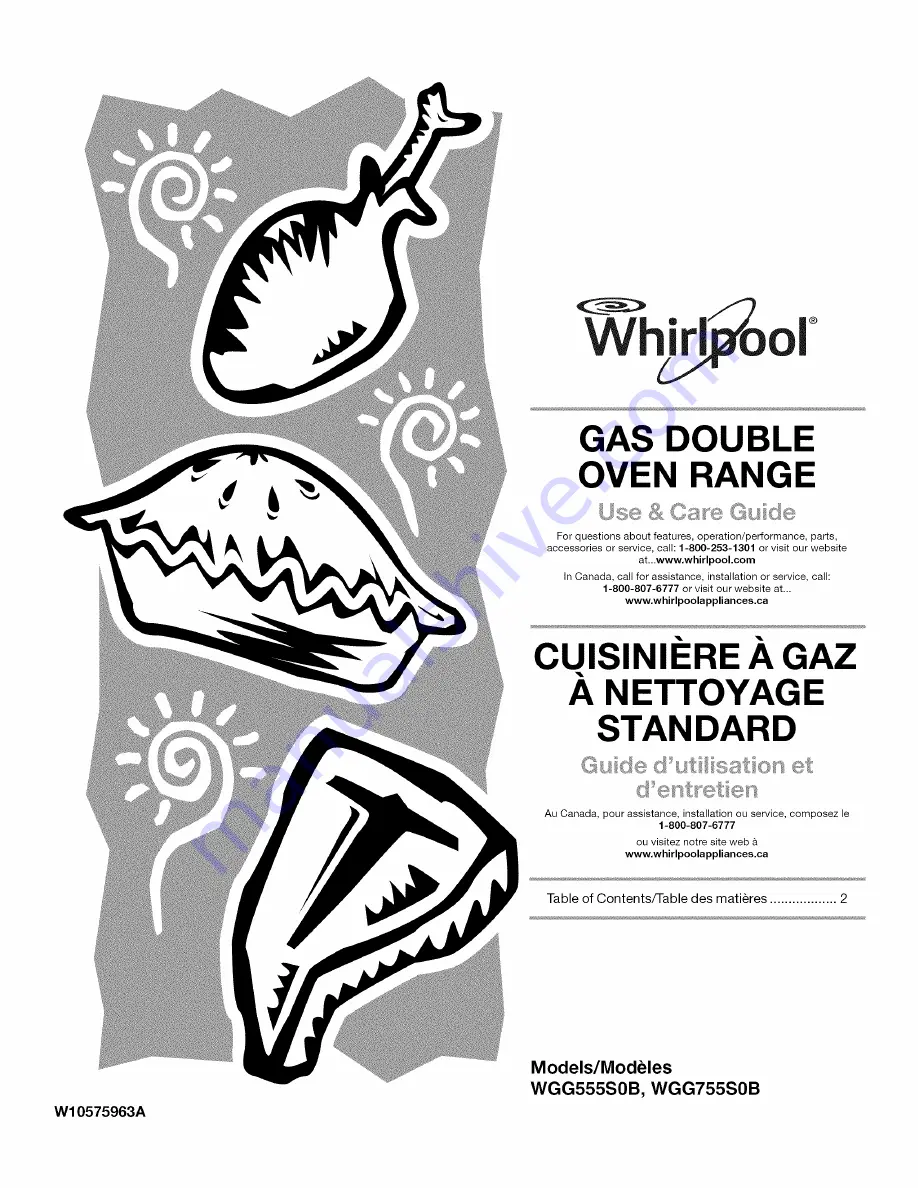 Whirlpool WGG555SOB Скачать руководство пользователя страница 1