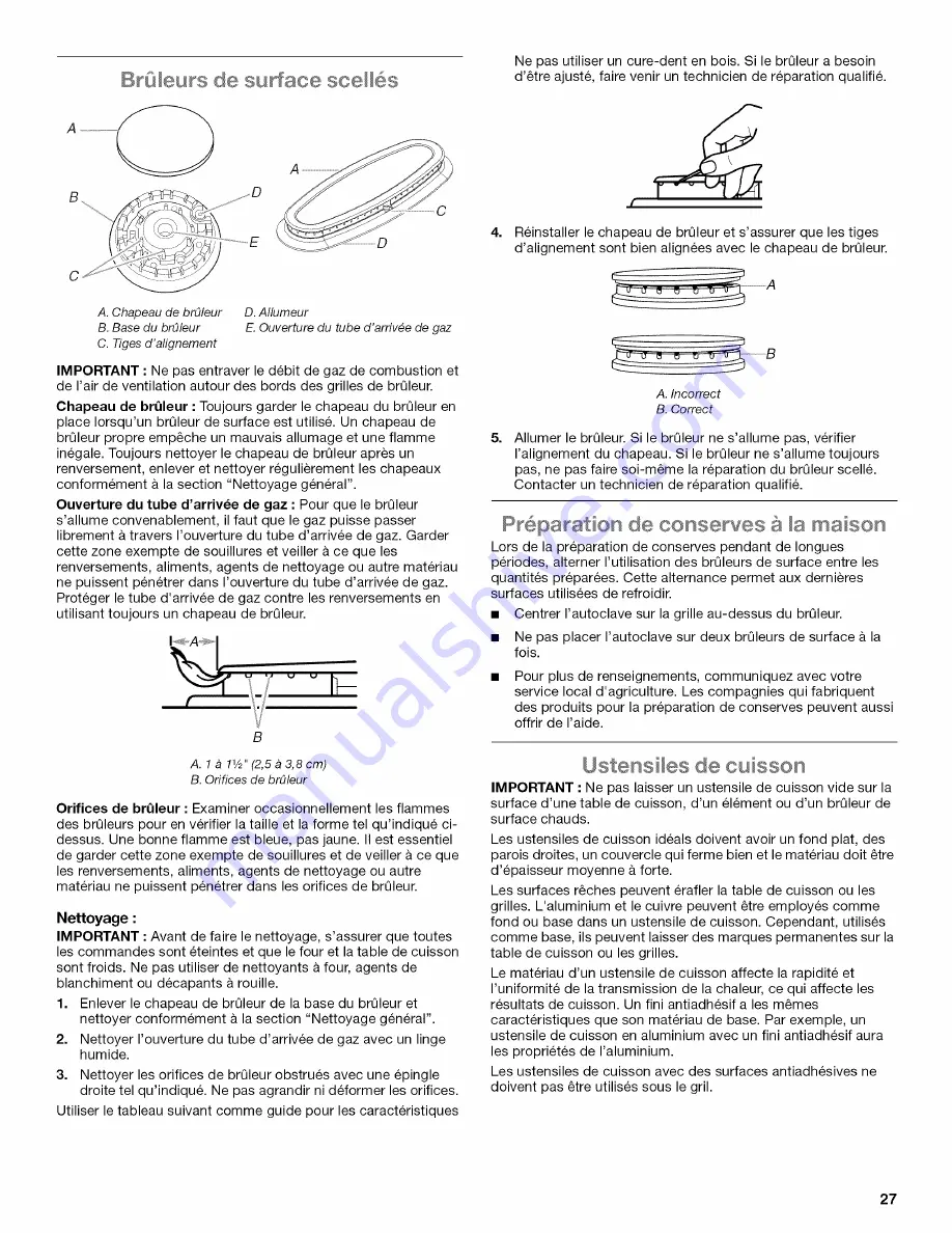 Whirlpool WGG555SOB Use & Care Manual Download Page 27