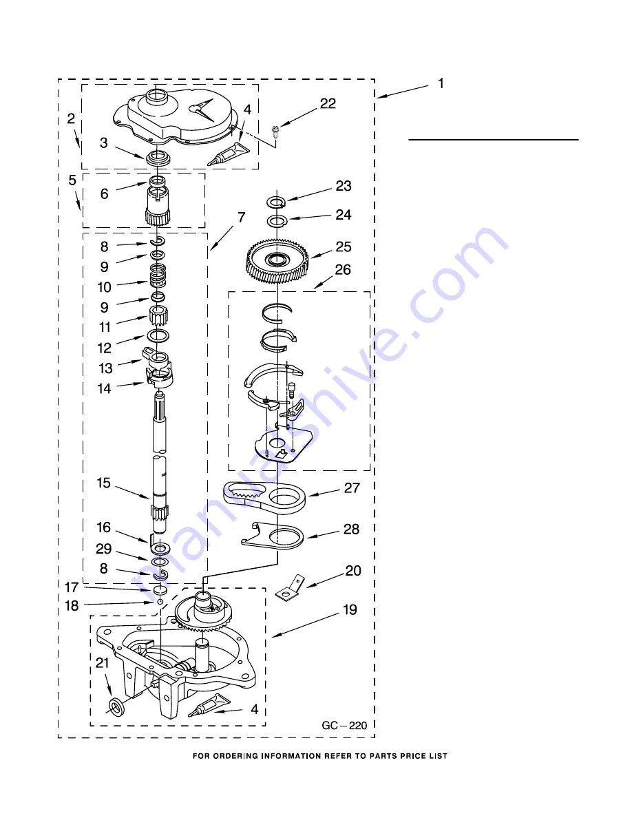 Whirlpool WGT3300SQ1 Parts List Download Page 17