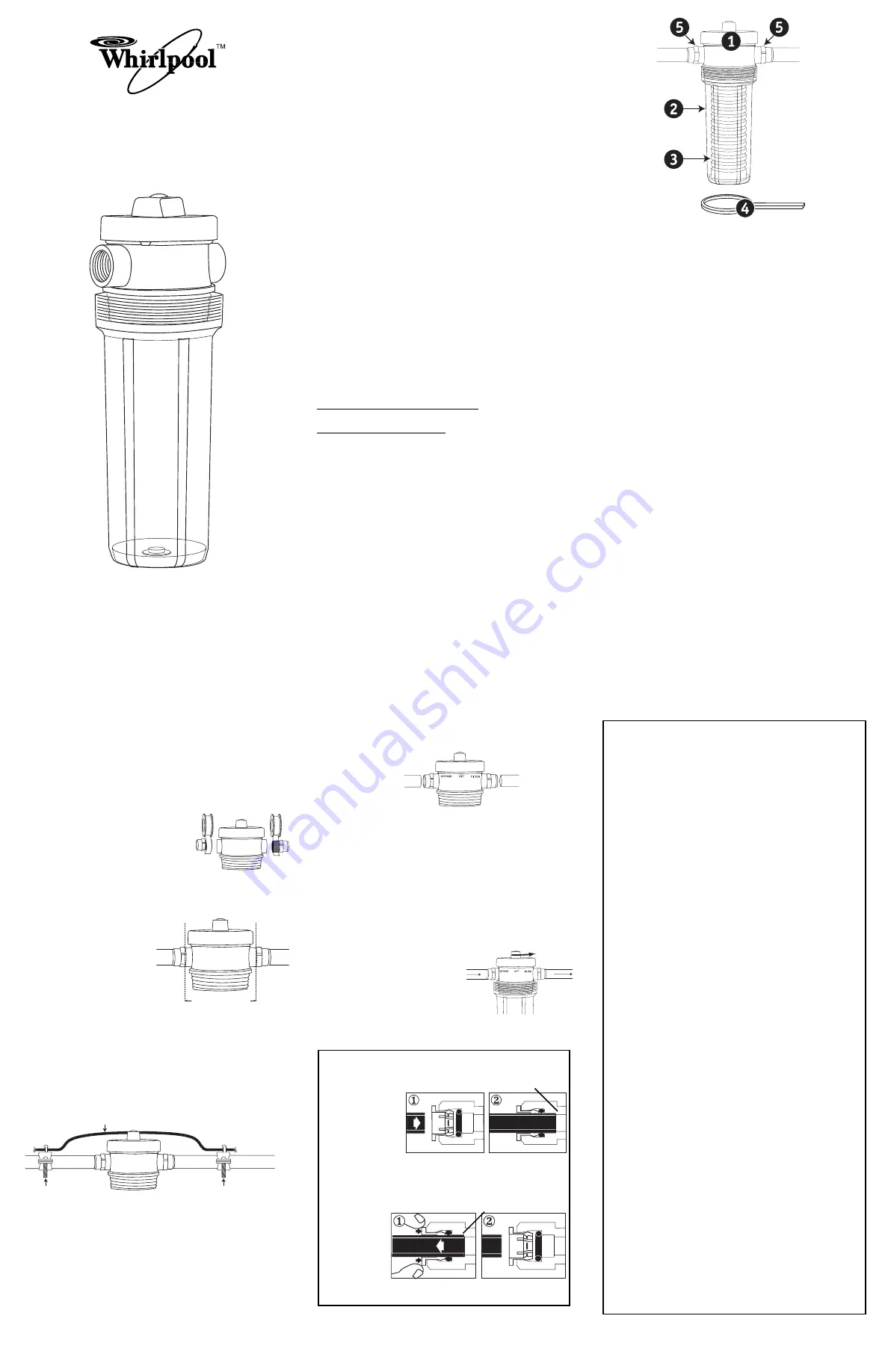 Whirlpool WHCF-DWHV Скачать руководство пользователя страница 3