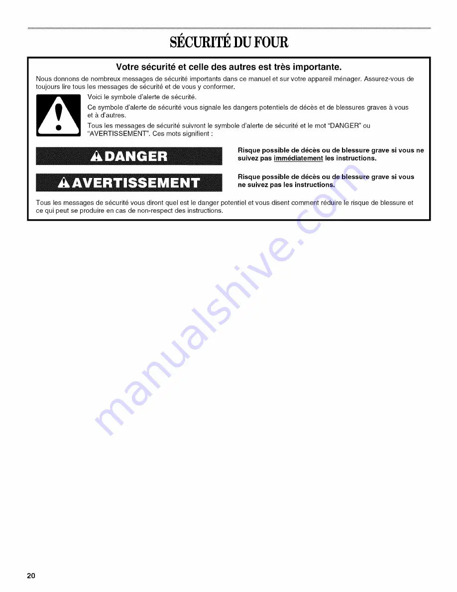 Whirlpool WOS51E Use & Care Manual Download Page 20