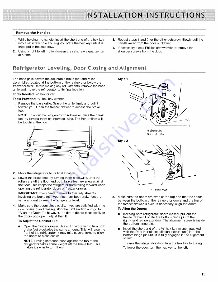 Whirlpool WRF736SDAB0 Use & Care Manual Download Page 13