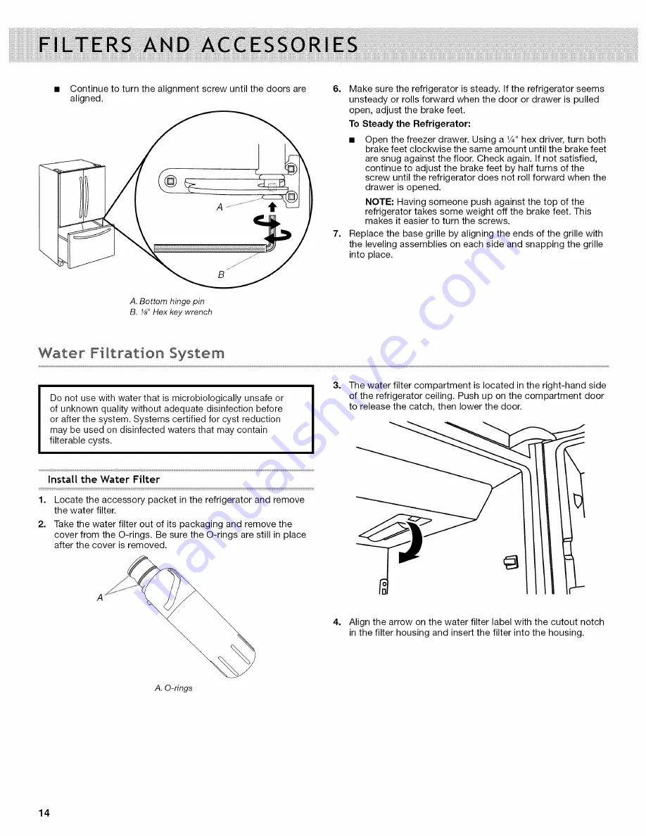 Whirlpool WRF736SDAB0 Use & Care Manual Download Page 14