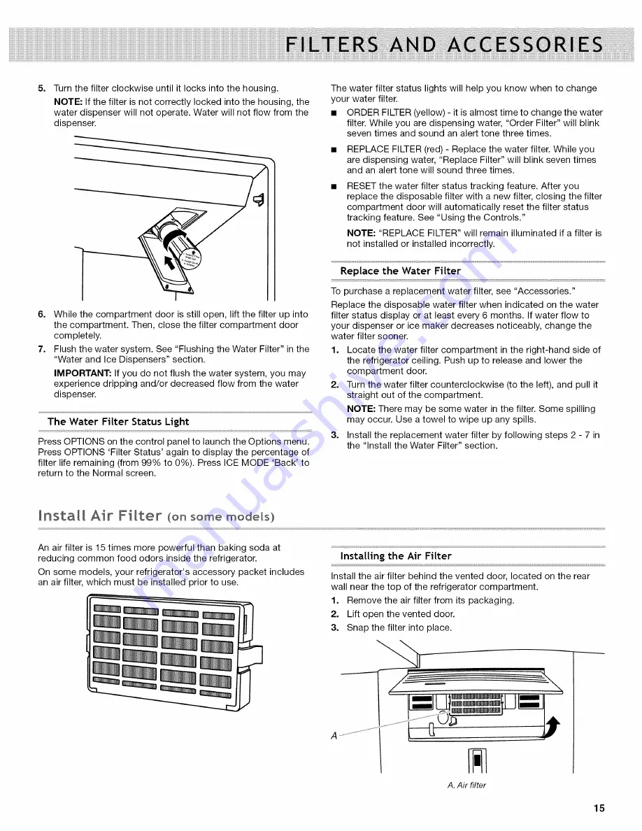 Whirlpool WRF736SDAB0 Скачать руководство пользователя страница 15